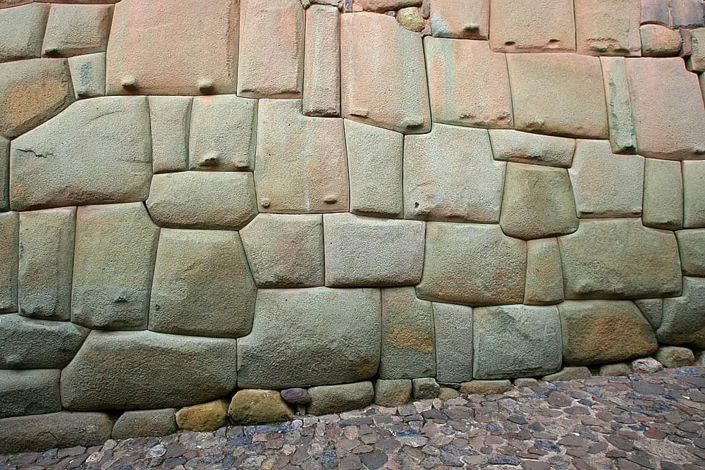 Incan stonework, Palace of Inca Roca, Cuzco, Peru. Another example of extreme precision. Not a single sheet of paper fits between the rocks. Some of theme look as if they were 'fused' together. 