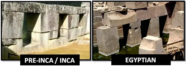 Comparison of stones between Inca and Pre Inca Masonry and Egypt