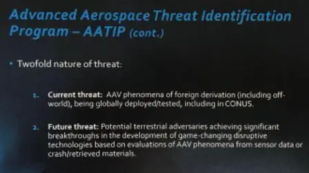 Pentagon's UFO Program Briefs Government On 'Off-World' Vehicles