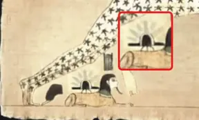 Does this Ancient Egyptian manuscript show a UFO landing on the Sphinx?
