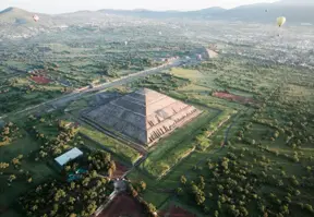 Teotihuacan; An Ancient City That Resembles A Circuit Board When Viewed From Above