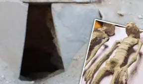 Never-before seen images inside Tomb in Peru where alleged "Alien mummies" were found