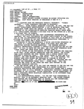 CIA document states "Russian soldiers were turned to stone" after Alien attack