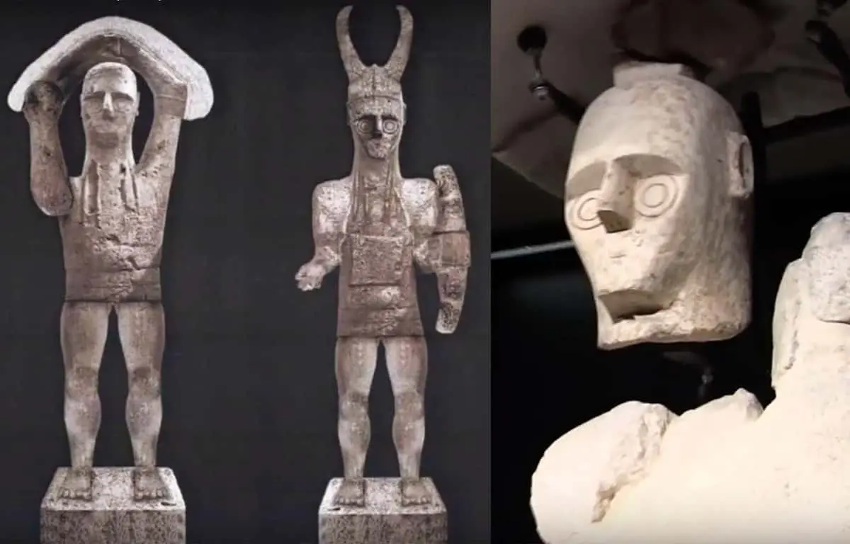 Did ancient people or giants create these giant sculptures, tombs, and shrines on Sardinia?