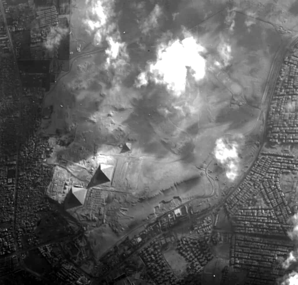 The Pyramids Of Giza As Seen From Space Photographed By the ESA