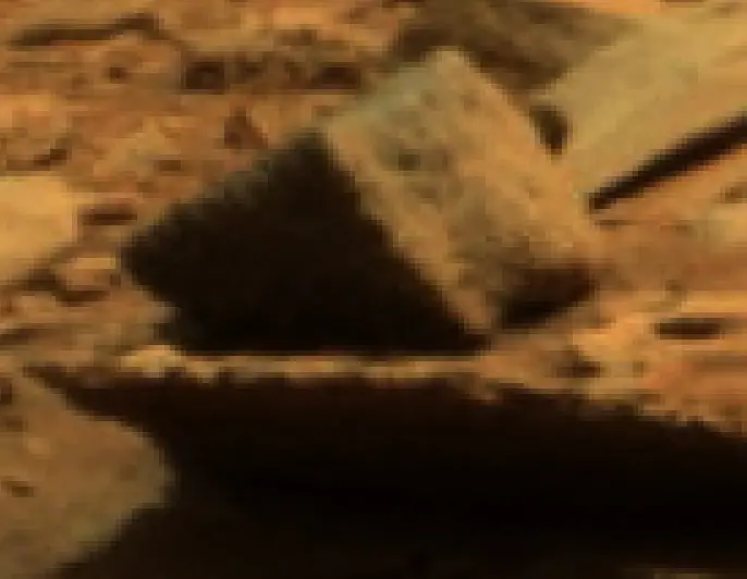 Cube on Mars, Natural rock formation? Or is there something else to these strange objects. Image Credit NASA