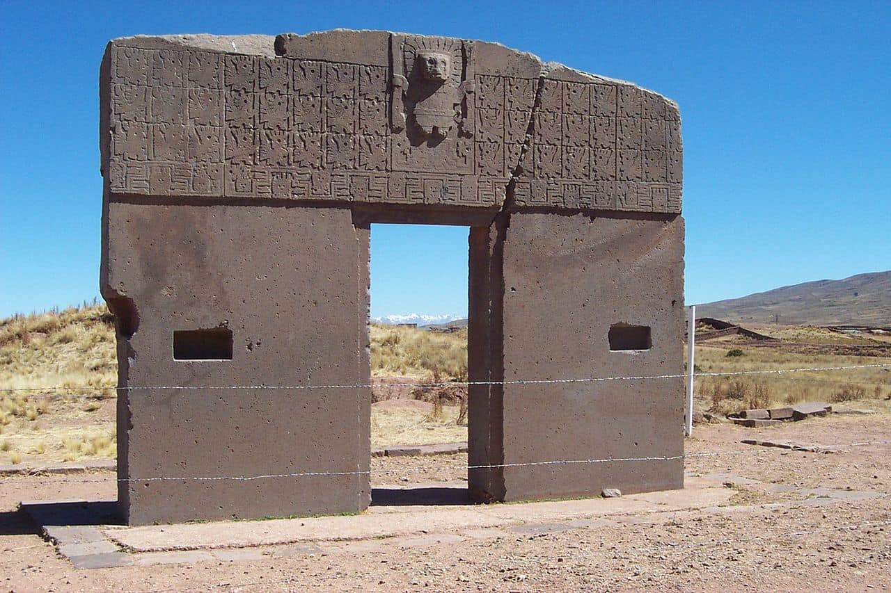 The Gateway of the Sun from the Tiwanku civilization in Bolivia