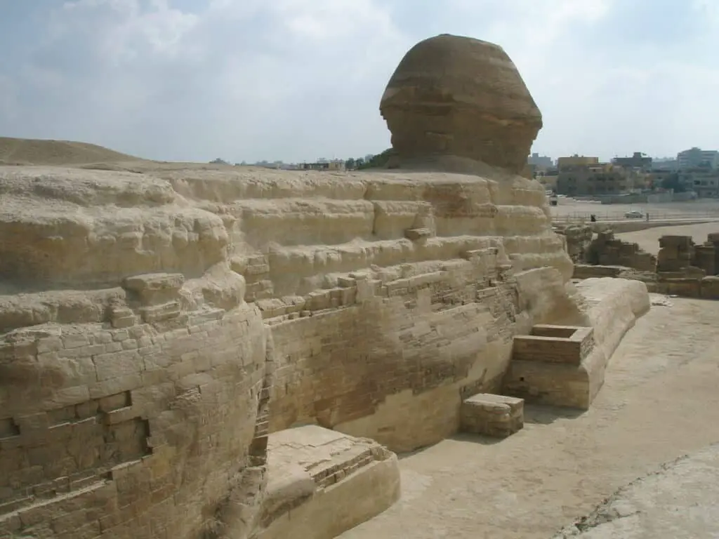 The Back of the Great Sphinx of Egypt 