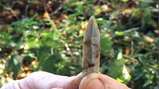 The archaeologists found burnt flints, remains of animals and tools 