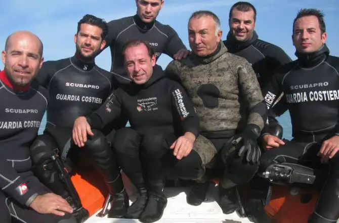 A team of divers recovered nearly 40 ingots off the sea floor near Siciliy, from a ship that was lost in the sixth century.
