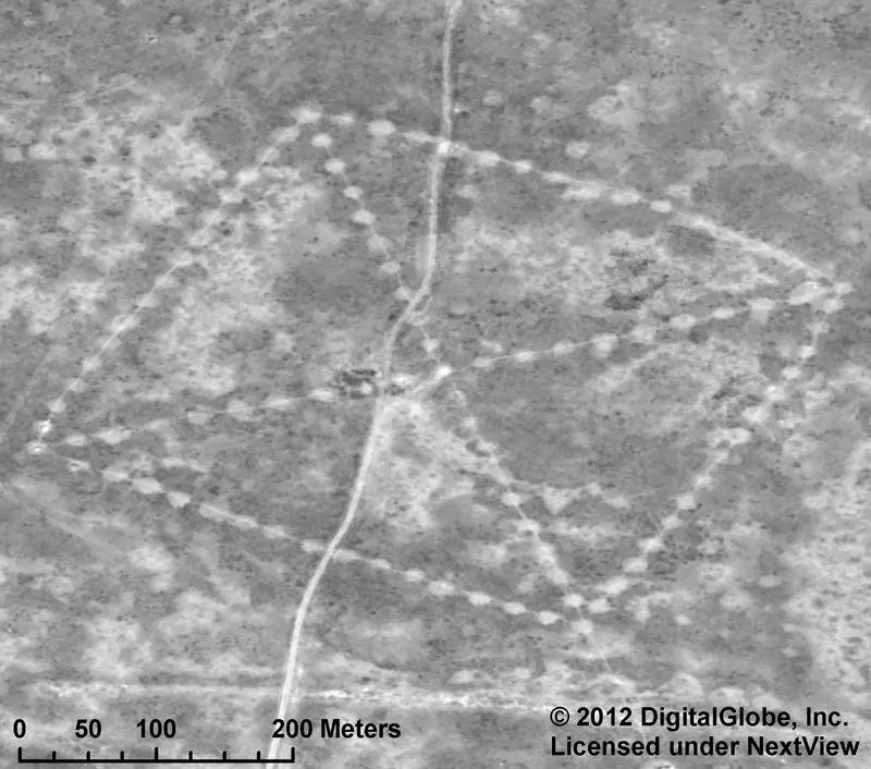 Evidence of a long lost civilization? Were these gigantic shapes meant to be seen from the Air like some researchers suggest? Image Credit: opendrive.gsfc.nasa.gov/shortauth/w/c1wD7oC