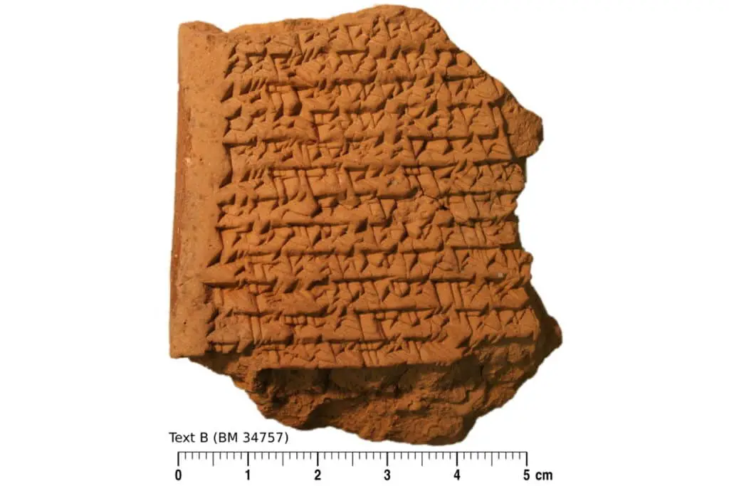 The Ancient Babylonian tablet, written in cuneiform script, contains geometric calculations used to track the motions of Jupiter rewriting the history of astronomy along the way.
