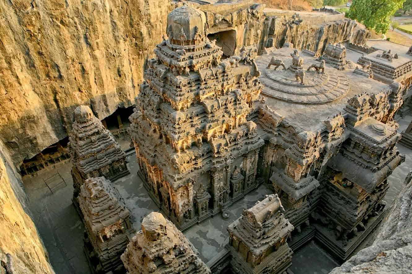 Ancient-Hindu-Temple - Thousands of years ago, the ancients carved this temple out of a mountain