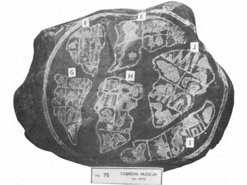Ica-Stone-Map - The Ica Stones: 20 fascinating, rare images of the controversial stones