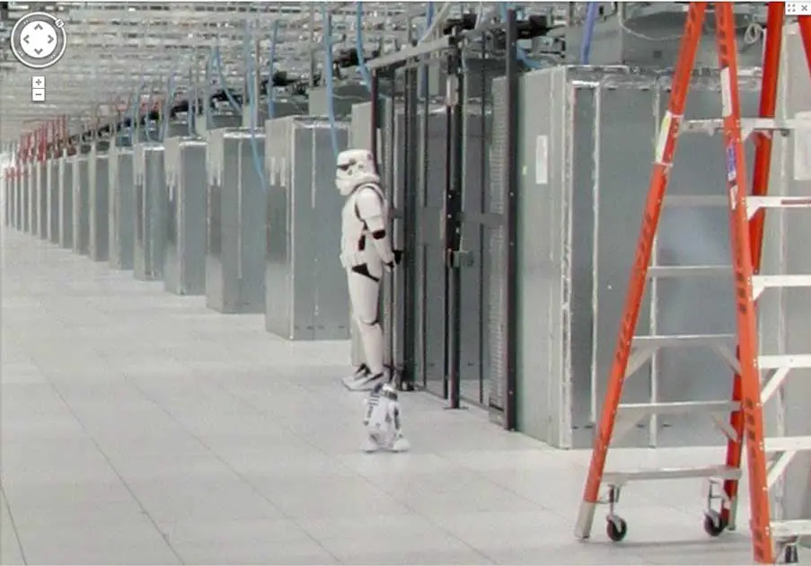 Google Data Center Storm Trooper And R2D2