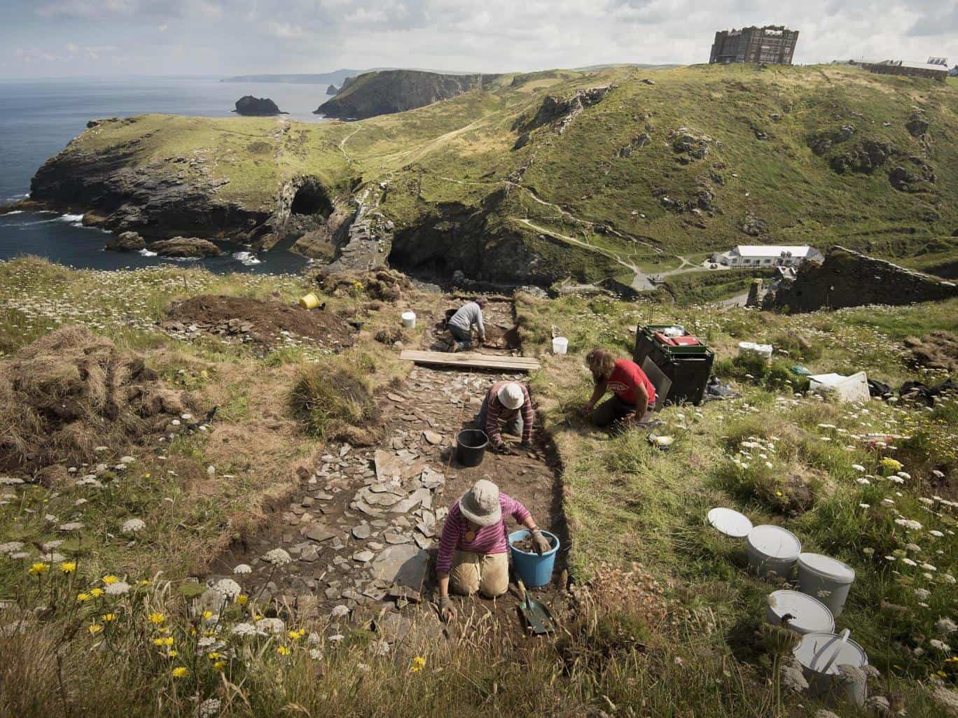 The excavation set out to find more about Tintagel's past which is believed to date back to the 5th and 6th centuries Emily Whitfield-Wicks 