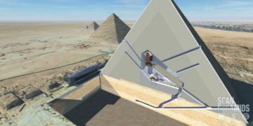 3D View Cut of Khufu Pyramid