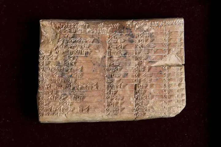 babylonian clay tablet trigonometric