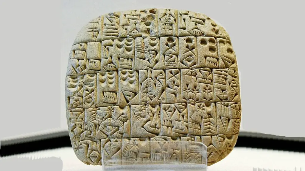 Ancient clay tablet