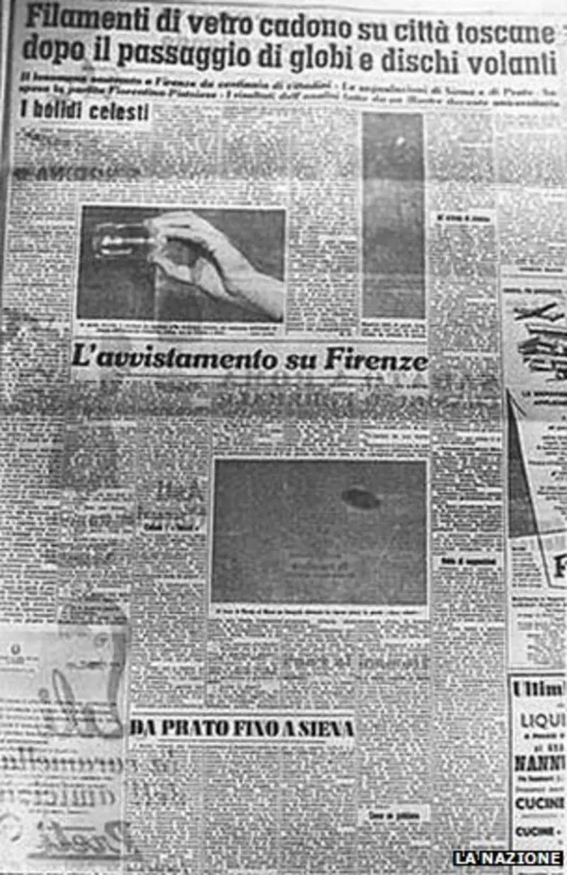 lanazionenewspapersharpx - October 27, 1954–The Day A UFO Stopped a Football Game