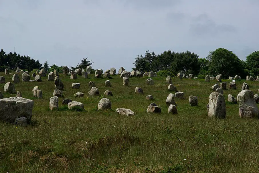 Neolithic Menhirs near Carnac Brittany France. 07