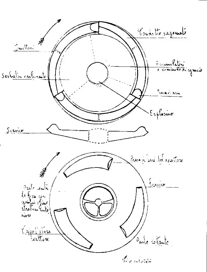 A drawing of an alleged UFO technology