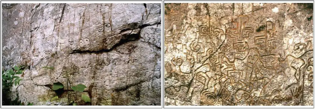 Different Motifs at the Pusharo Petroglyphs