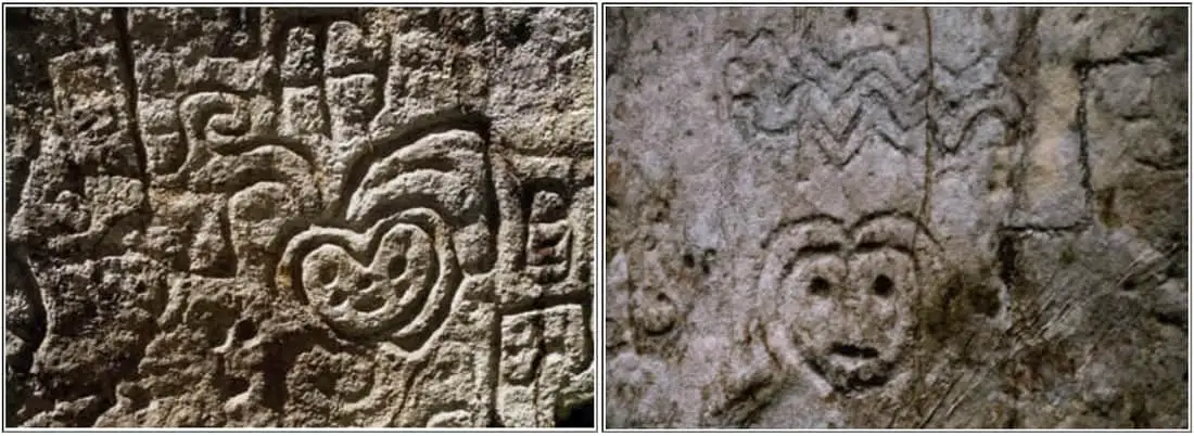 Strange figures at the Pusharo Petroglyphs.