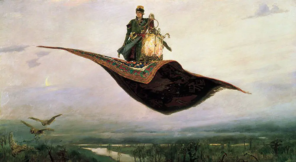The Flying Carpet, a depiction of the hero of Russian folklore, Ivan Tsarevich