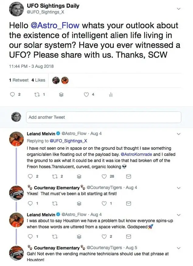 Twitter Conversation between Scott Warring and NASA Astronaut