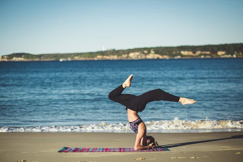 yoga in the seashore