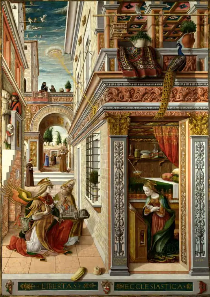 The Annunciation with Saint Emidius via Wikimedia Commons, public domain
