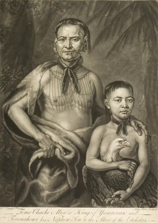Example of Native American tatoo: Tomo Chachi Mico via Wikimedia Commons 