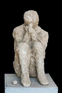 Cast sitting victim Pompeii