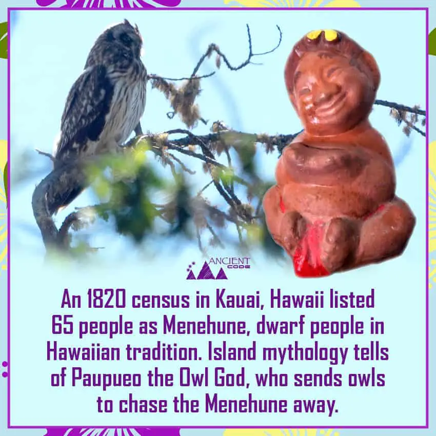 Menehune - Legends of the Menehune, mythological dwarf people of Hawaii who may still exist today
