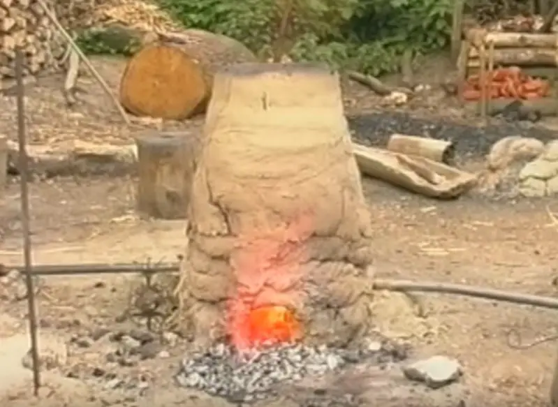 Celtic iron smelting furnace