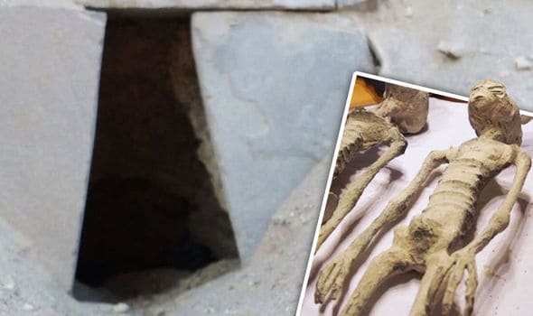 Never-before seen images inside Tomb in Peru where alleged “Alien mummies” were found