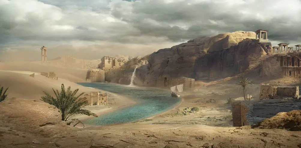 Ancient Lost city in the desert