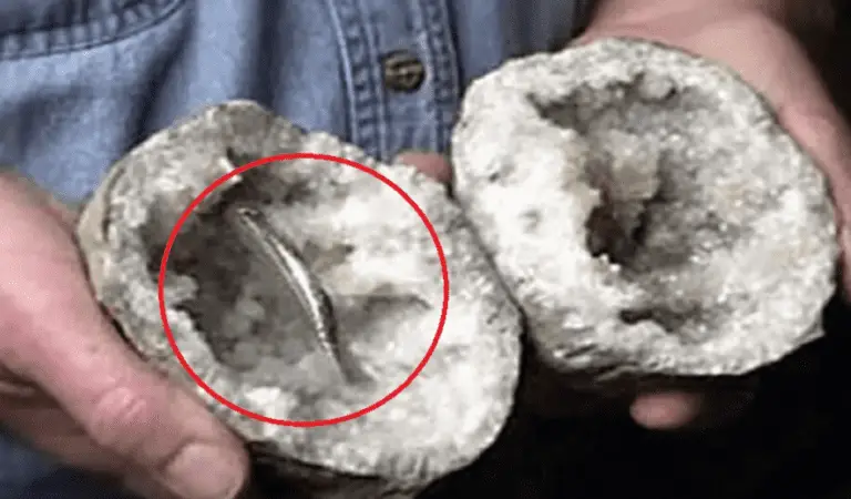 “Man-made metal” found embedded inside ancient Geode has experts stumped