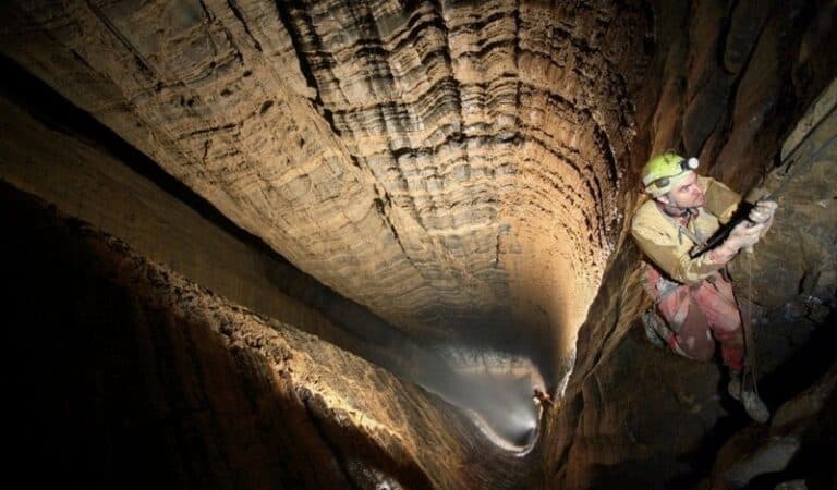 Krubera Cave, one of the deepest in the world and known as the ‘entrance to Inner Earth’