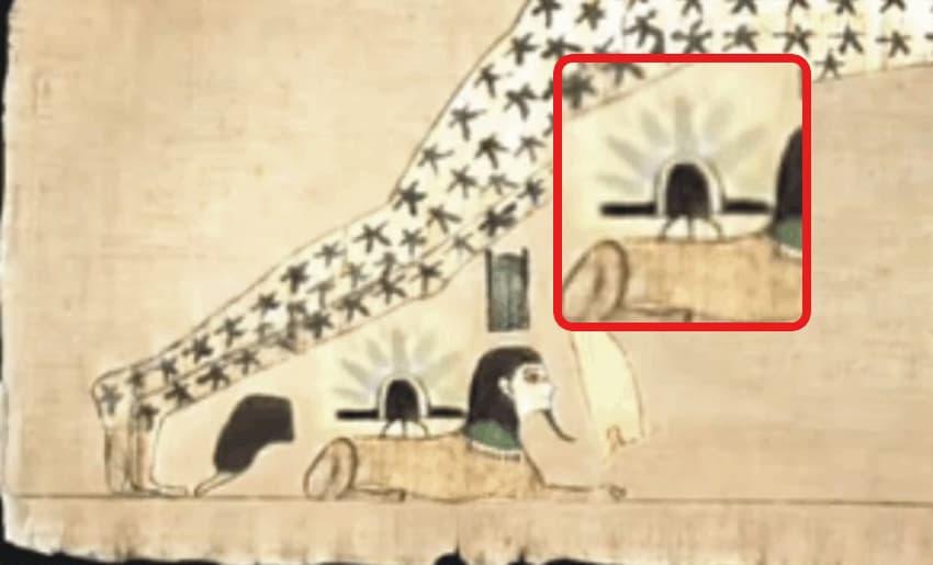 Does this Ancient Egyptian manuscript show a UFO landing on the Sphinx?
