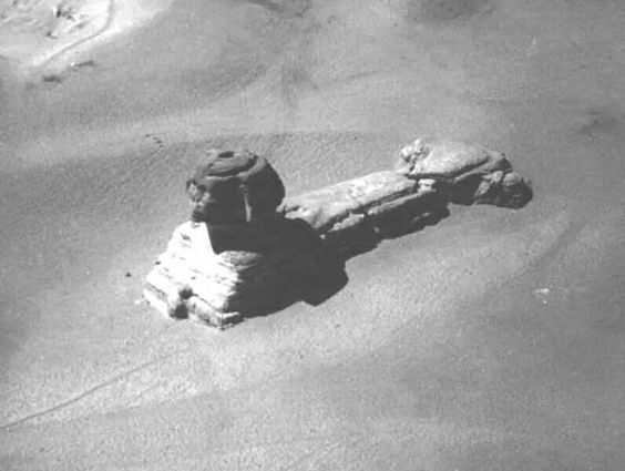 The Entrance to the Sphinx: Rare image shows possible entrance into the Great Sphinx of Giza
